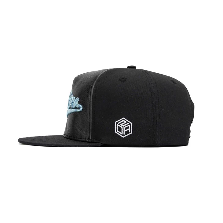 TCAP Custom Underbrim Cap Snapback Leather And Cotton Fabric 5panel Cap
